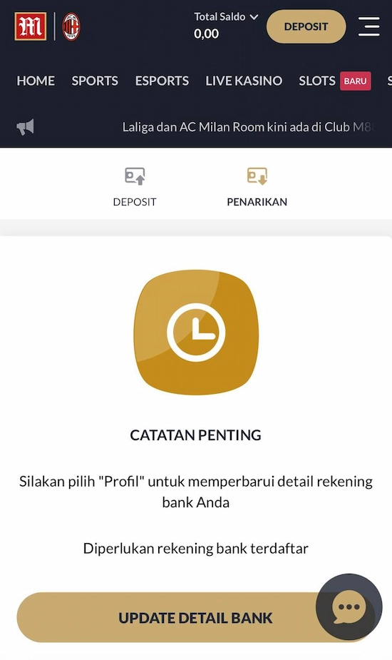 Perbarui Informasi Rekening Bank Pribadi